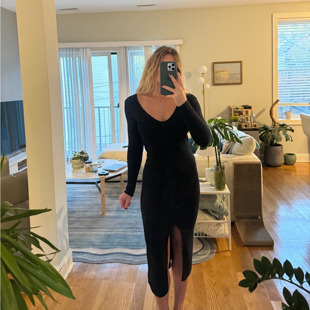 NWT Zara ribbed midi dress